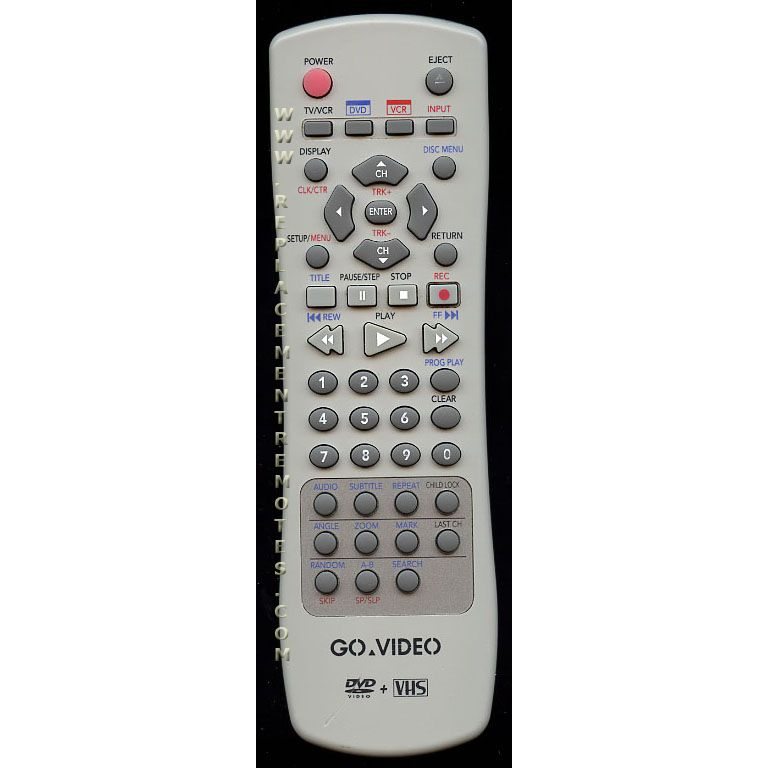 GoVideo WR104400RM DVD/VCR Remote Control