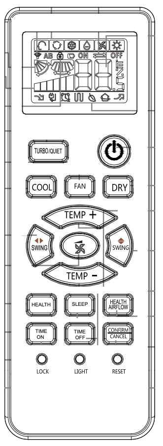 Haier A0010401715P Mini split Air Conditioner Remote Control