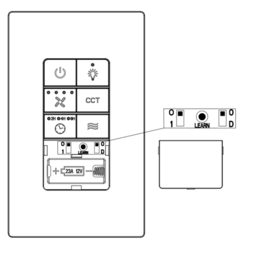 Hampton Bay 2AQZU-18042 Wireless Wall Controller Ceiling Fan Remote Control