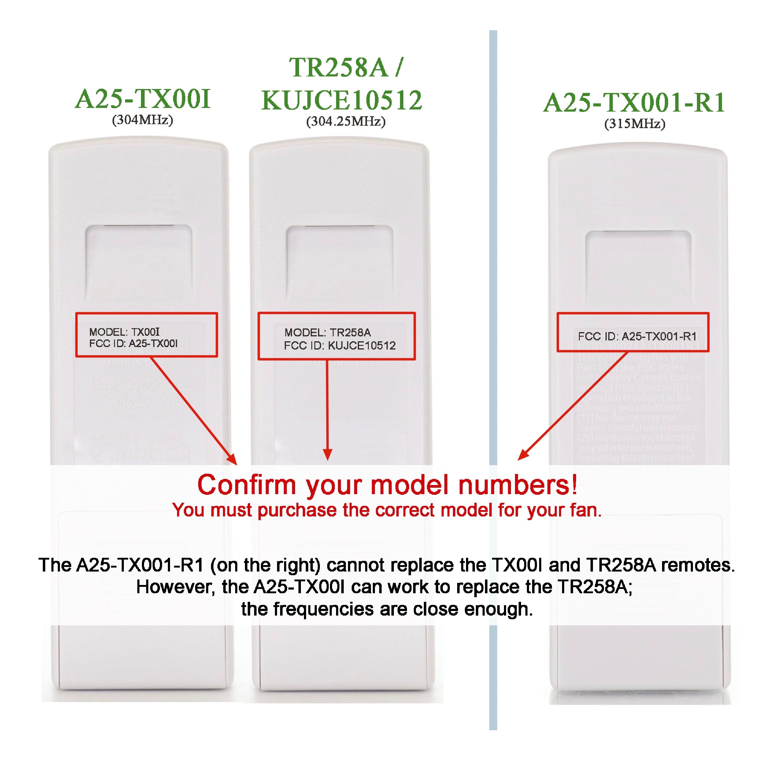 Hampton Bay TR258A Ceiling Fan Remote Control