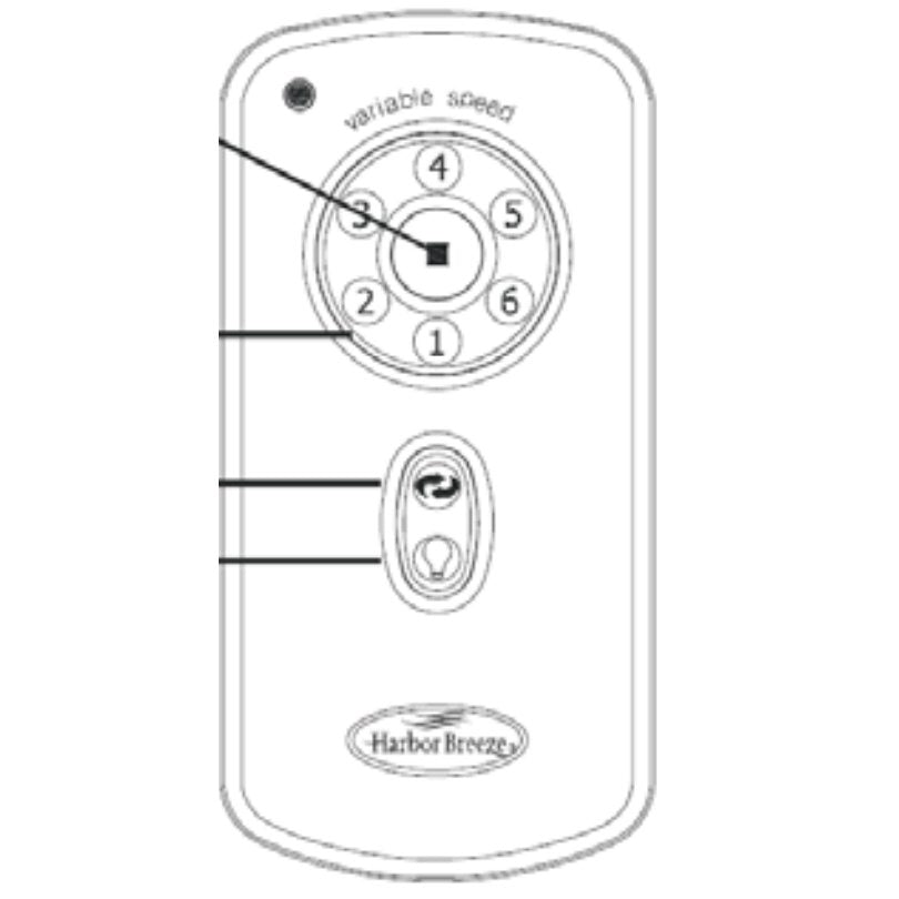 Harbor Breeze A25-TX003-R/E/ER Ceiling Fan Remote Control