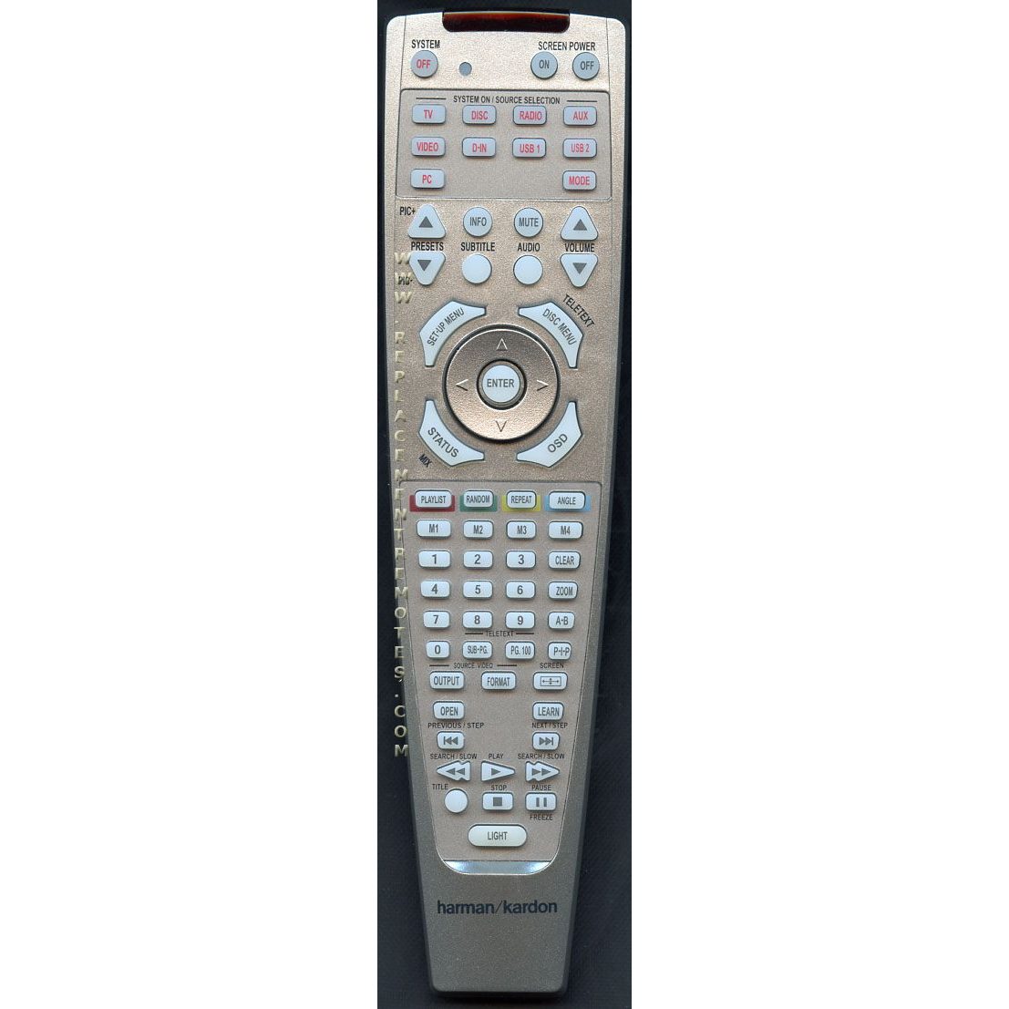 Harman-Kardon 0100RCEHS300 Audio Remote Control