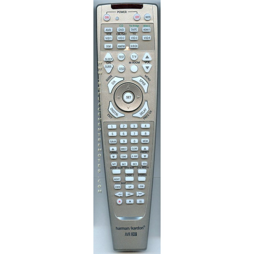 Harman-Kardon AVR247 Receiver Remote Control