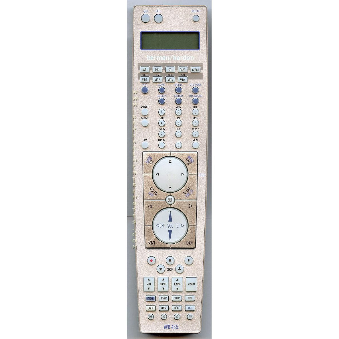 Harman-Kardon AVR435 Receiver Remote Control