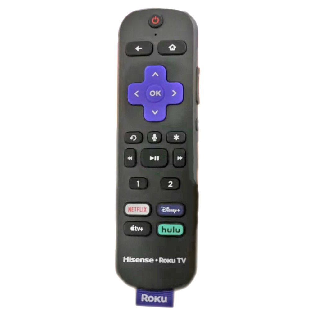 Hisense 75U800GR ROKU RF HEADSET TV Remote Control - NETFLIX, Disney, Apple TV +, Hulu - 75U800GR-REM