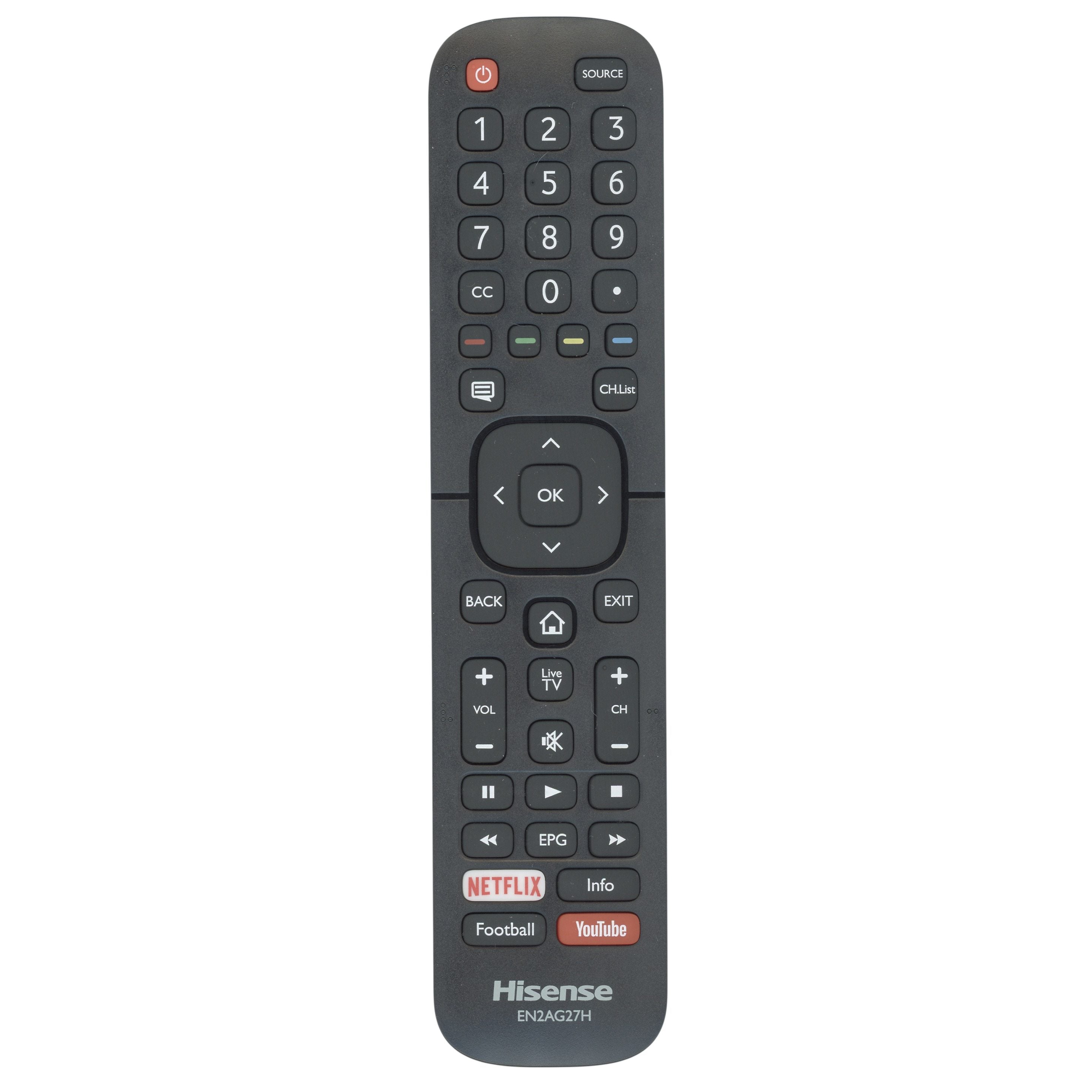 Hisense EN2AG27H / EN2BD27H TV Remote Control