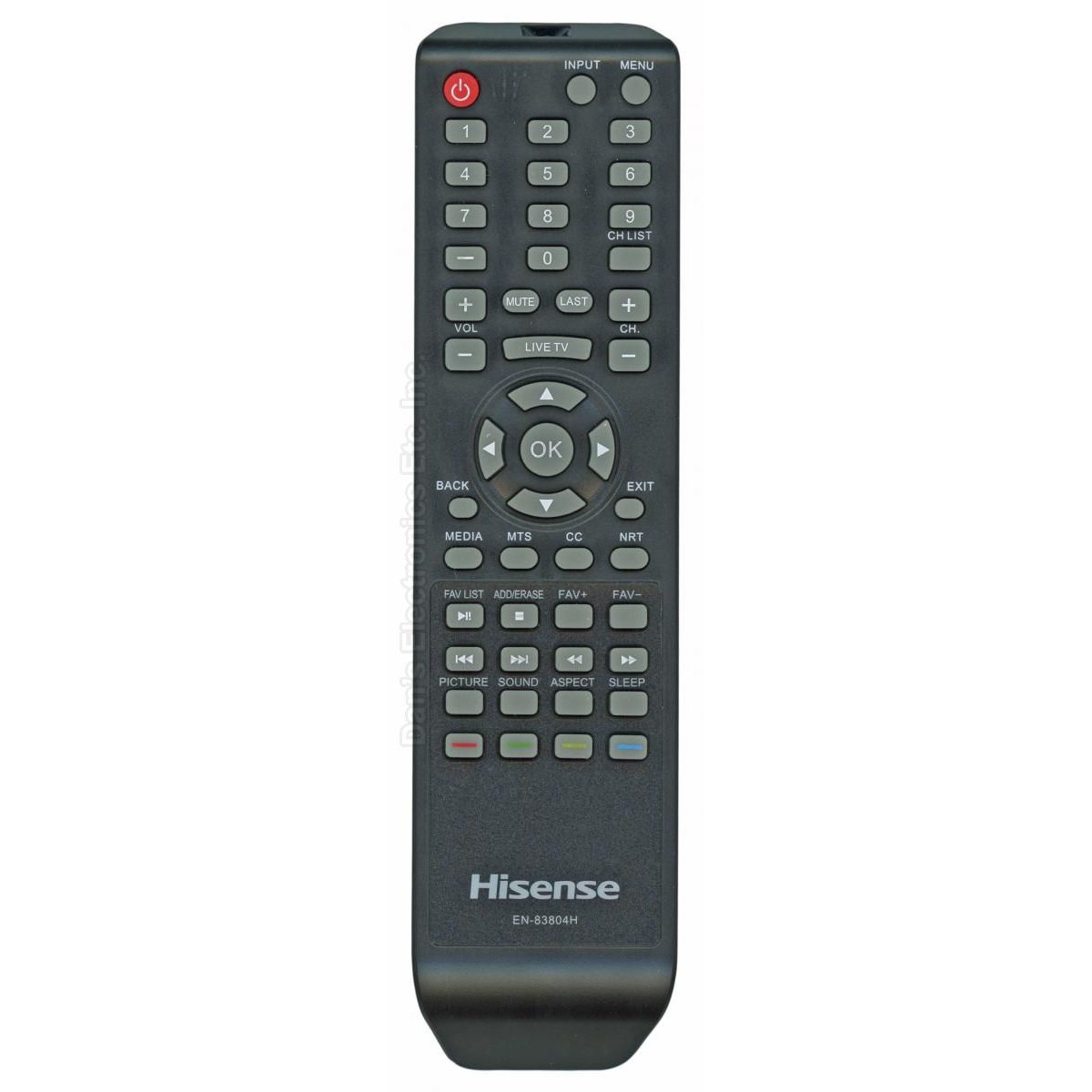 Hisense EN83804H TV Remote Control