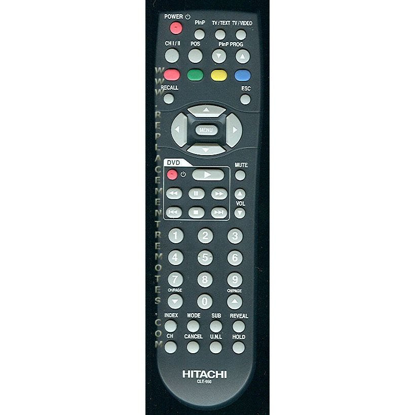 Hitachi CLE950 TV/DVD Remote Control