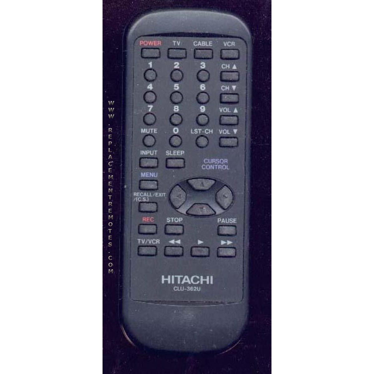 Hitachi CLU362U TV Remote Control