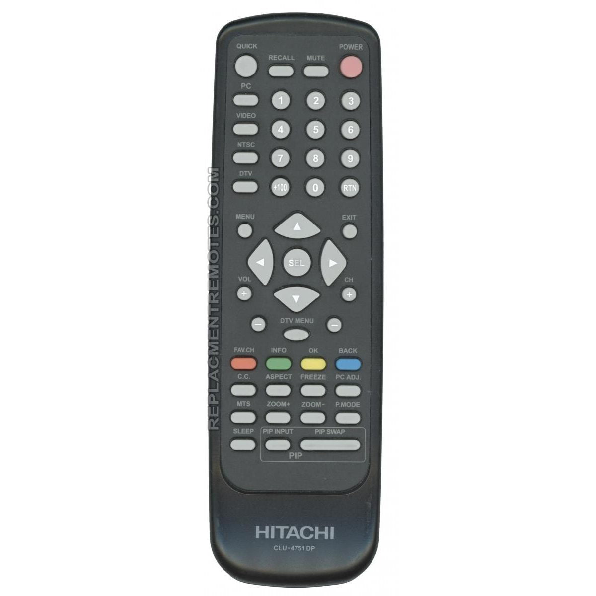 Télécommande pour téléviseur Hitachi CLU4751DP