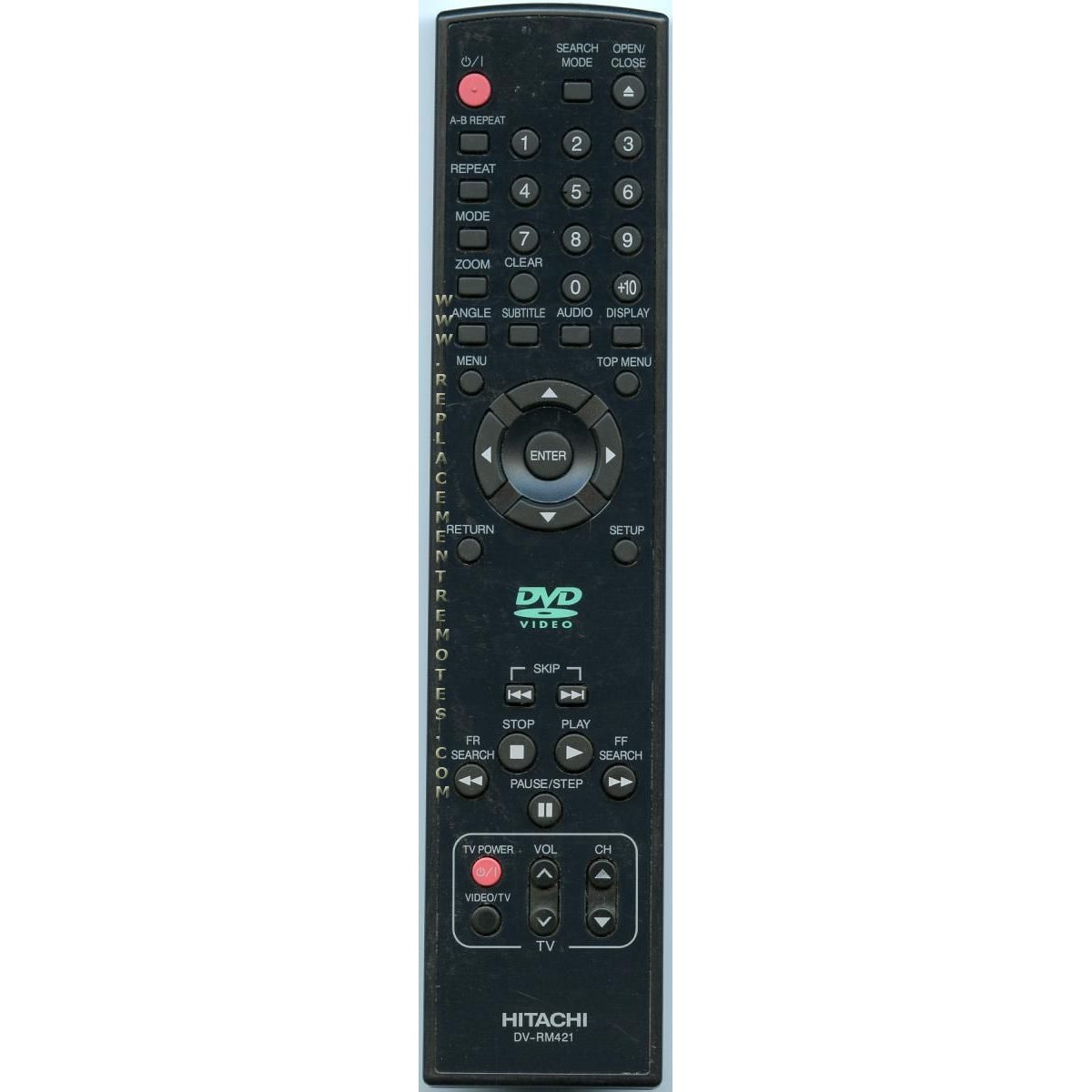 Hitachi DVRM421 DVD Remote Control