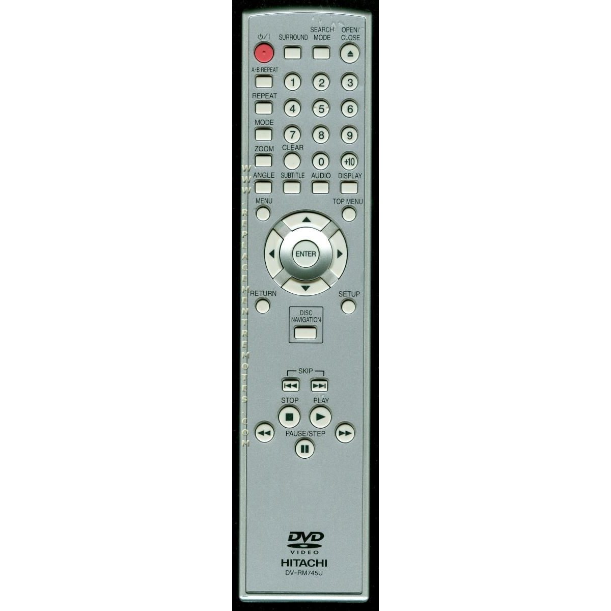 Hitachi DVRM755U DVD Remote Control