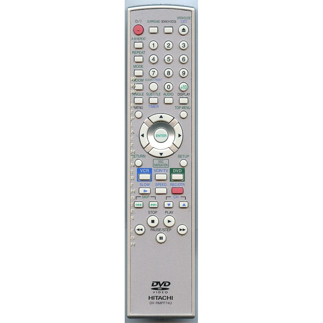 Hitachi DVRMPF74U DVD/VCR Remote Control