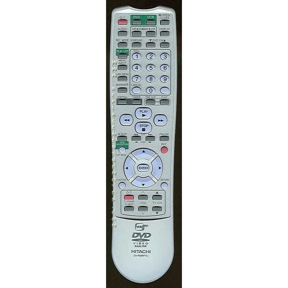 Hitachi DVRMRF7U DVD/VCR Remote Control