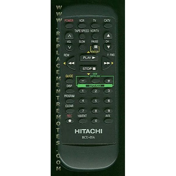 Hitachi RCU05A VCR Remote Control