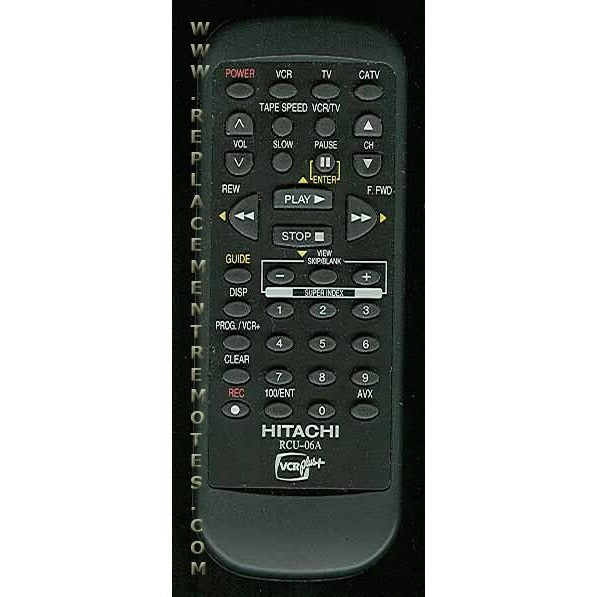 Hitachi RCU06A VCR Remote Control