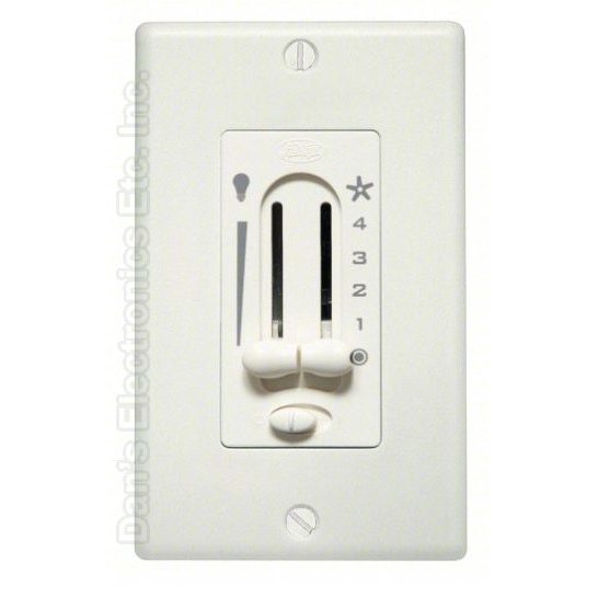 Hunter 27183 ceiling fan and light Remote wired wall switch control