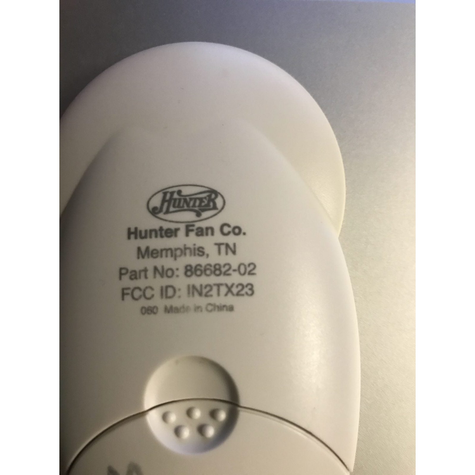 Hunter 86682-01 Ceiling Fan Remote Control