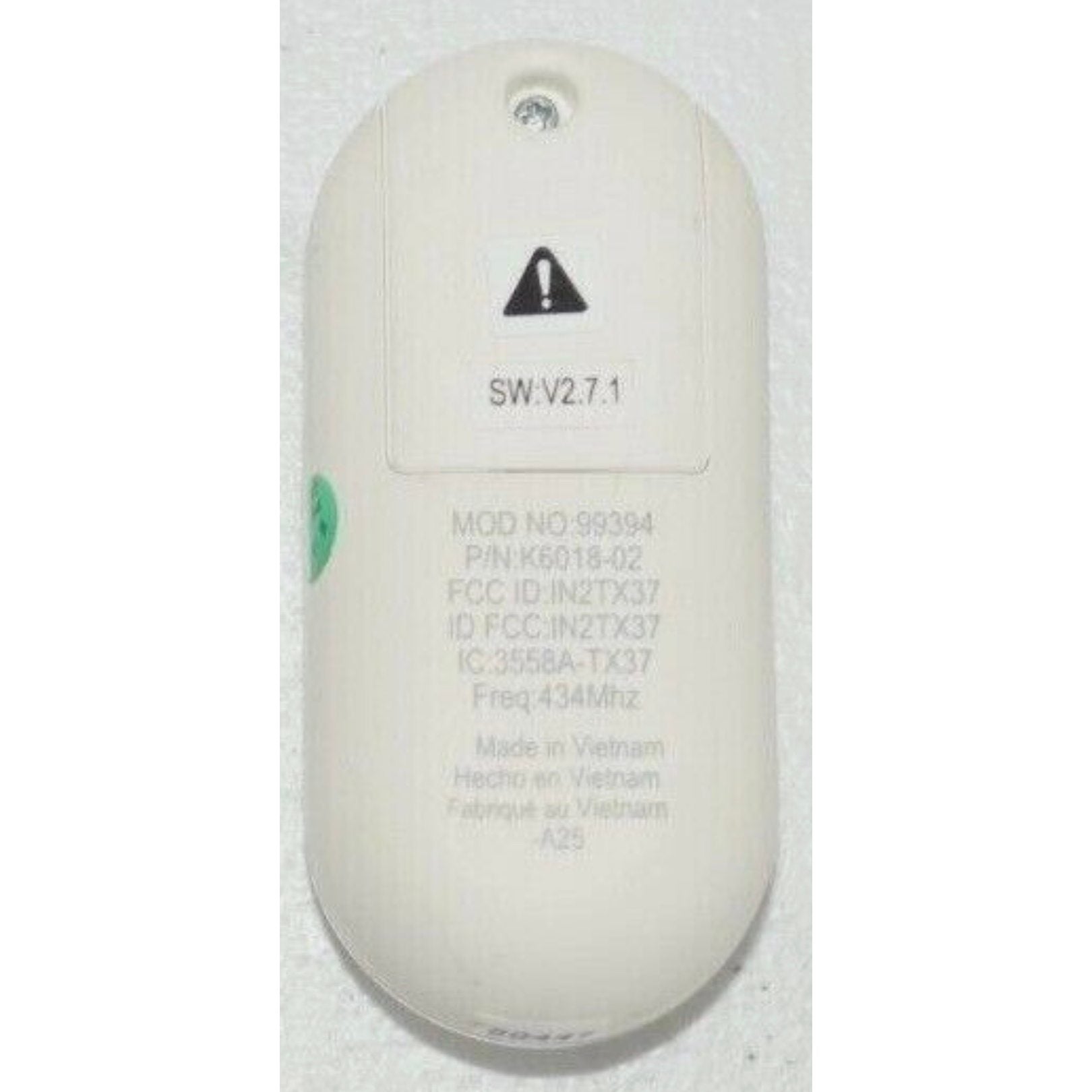 Hunter 99394 IN2TX37 Ceiling Fan Remote Control