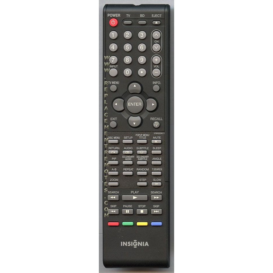 Insignia 076R0QS011 TV/DVD Remote Control