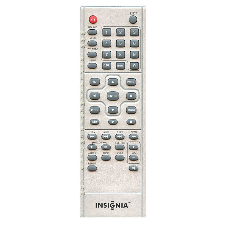 Insignia 13000A0100000 DVD Remote Control