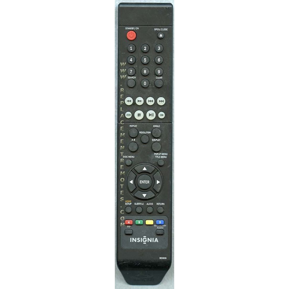 Insignia BD005 Blu-ray Remote Control