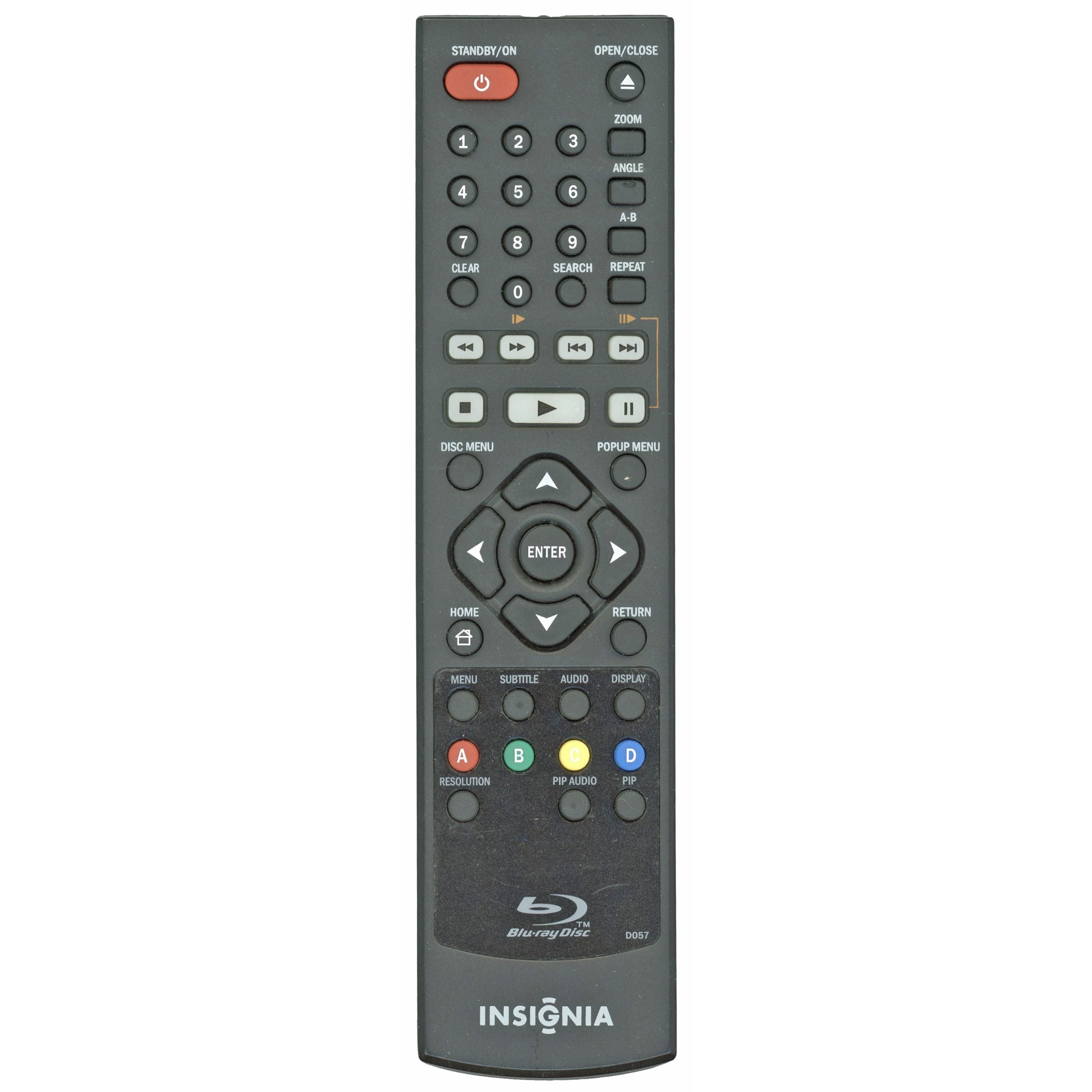 Insignia D057 Blu-ray Remote Control