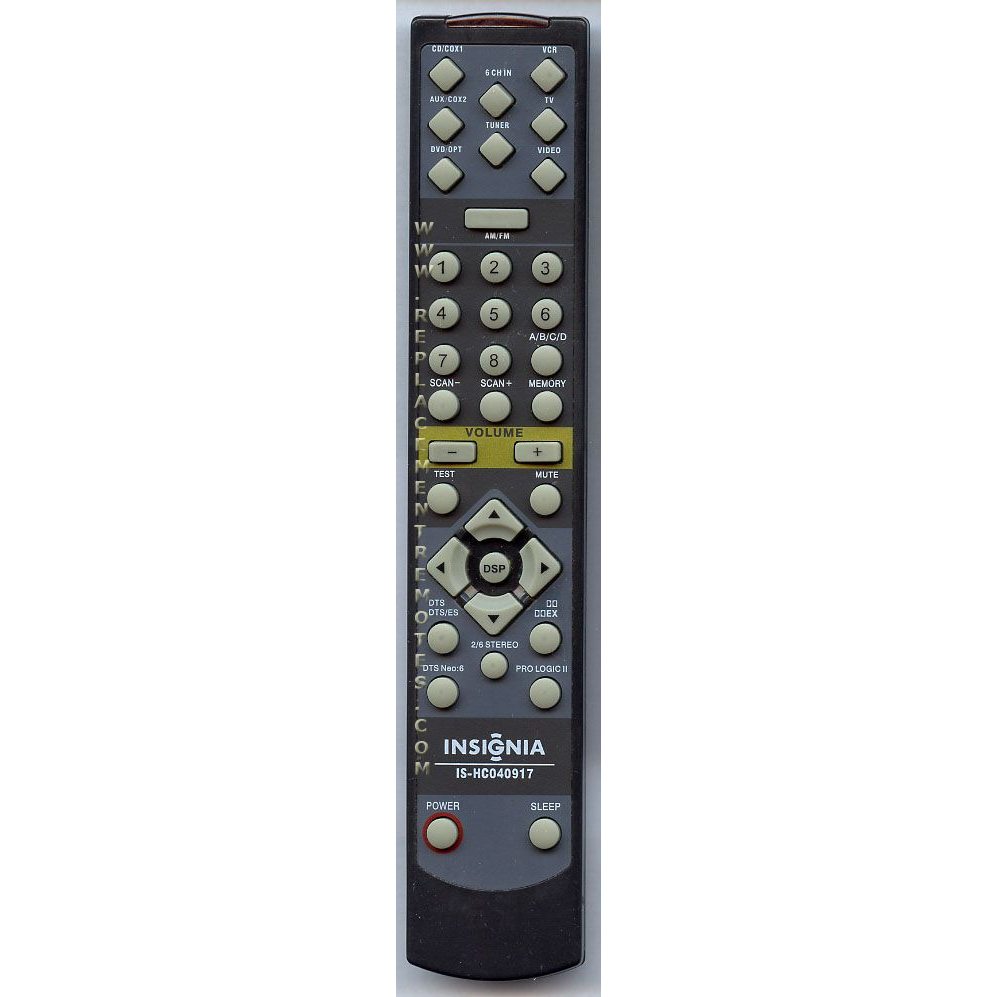 Insignia ISHC040917 Receiver Remote Control