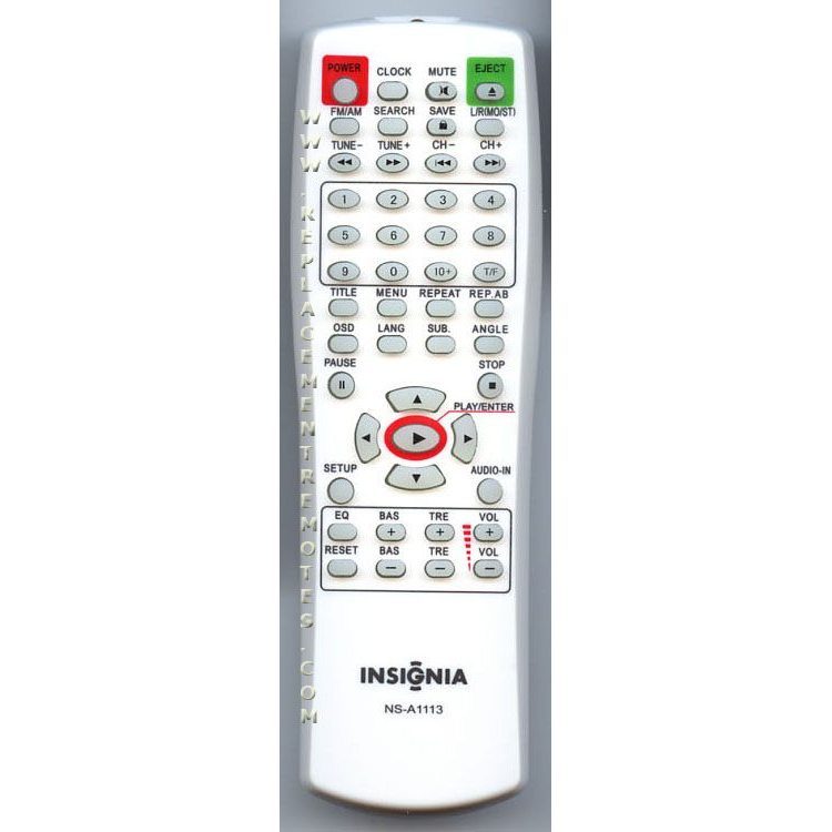 Insignia NSA1113 Receiver Remote Control