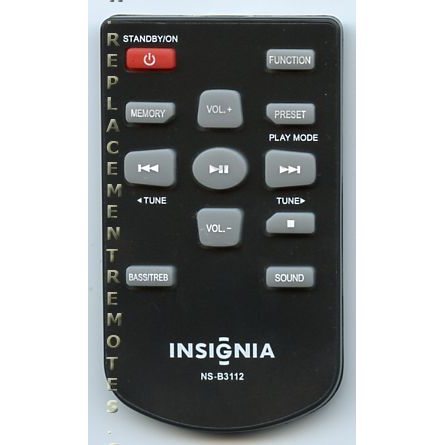 Insignia NSB3112 Audio Remote Control