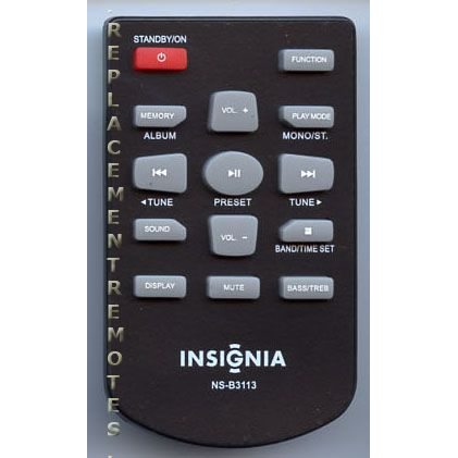 Insignia NSB3113 Audio Remote Control