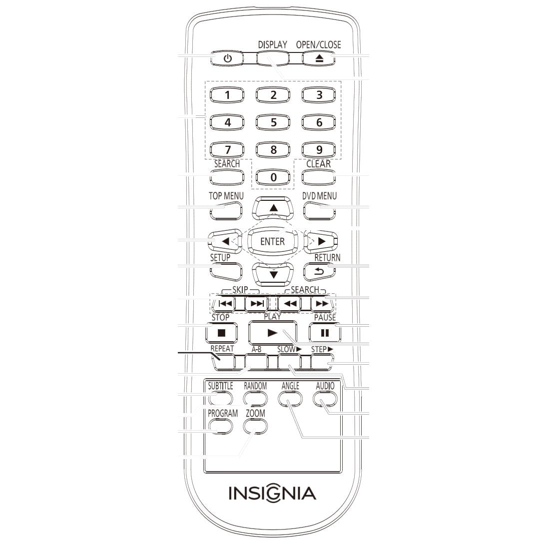 Insignia NSD160A14 DVD Remote Control