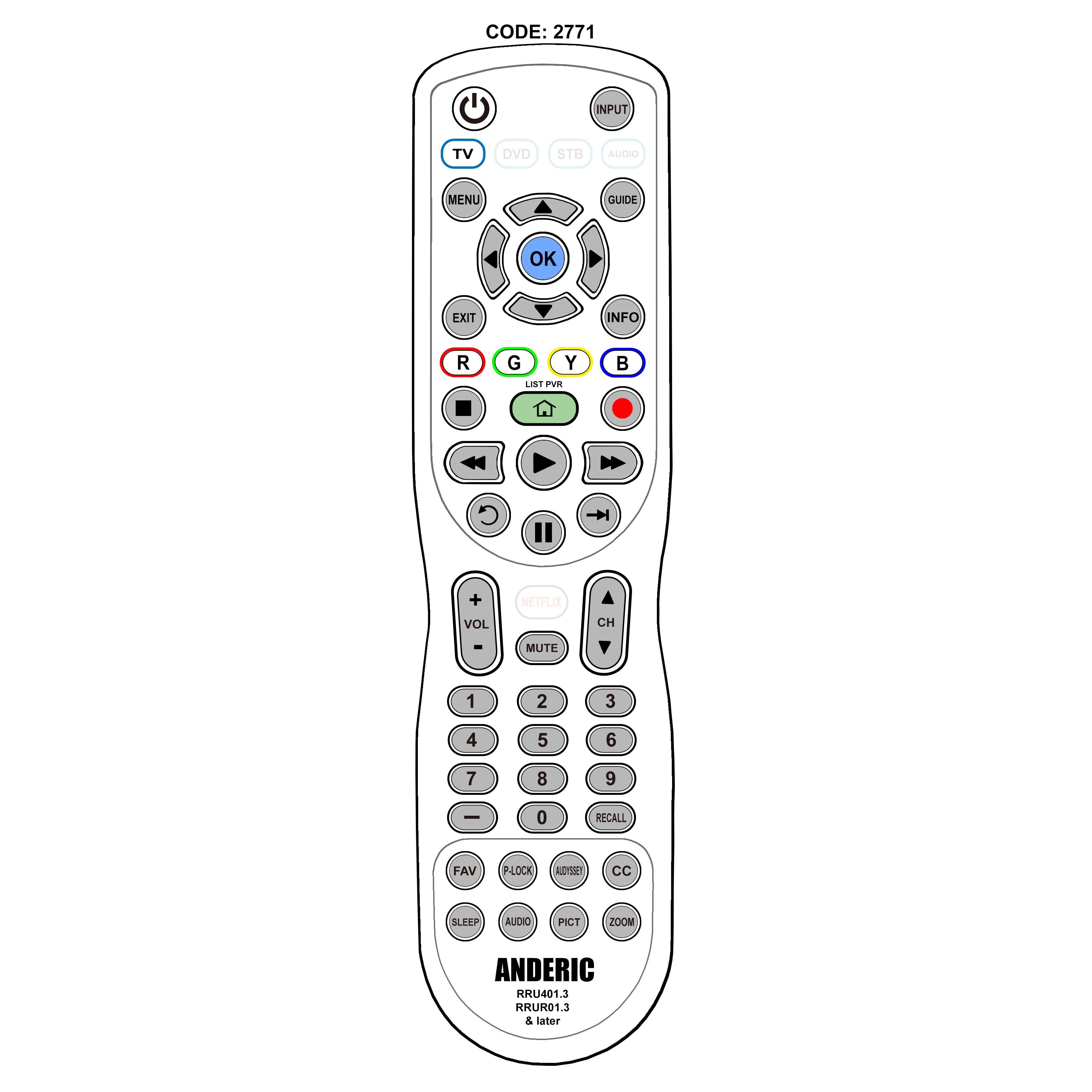 Insignia NSRC05A11 TV Remote Control