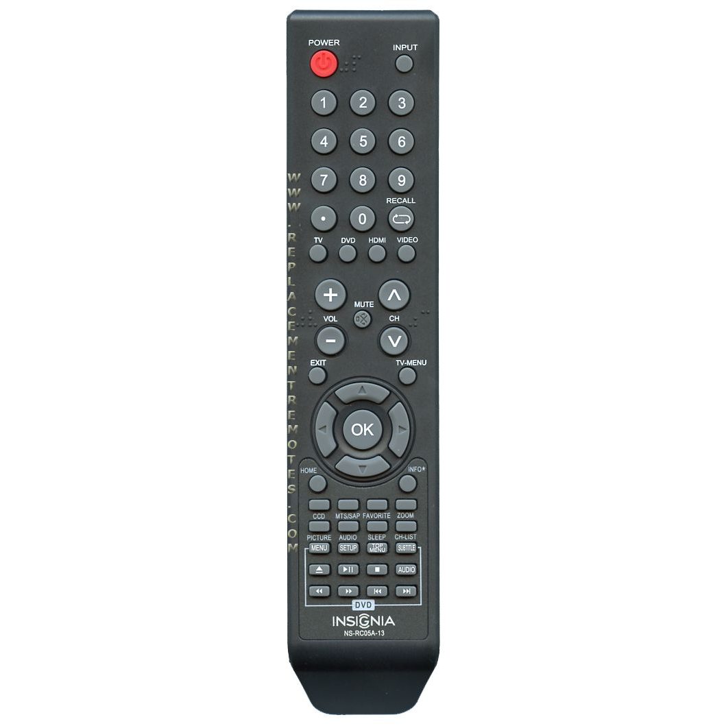 Insignia NSRC05A13 TV/DVD Remote Control