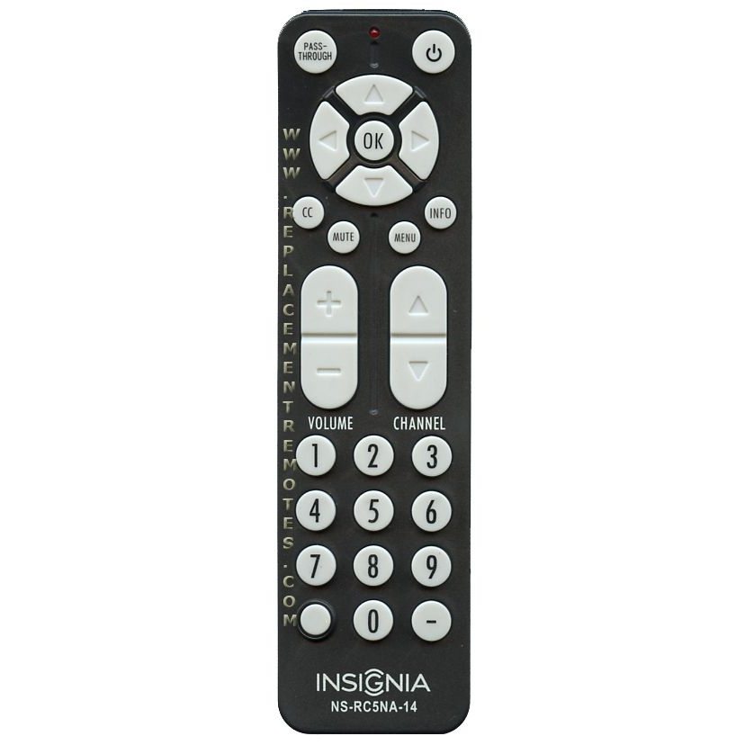 Insignia NSRC5NA14 Digital TV Tuner Converter Remote Control