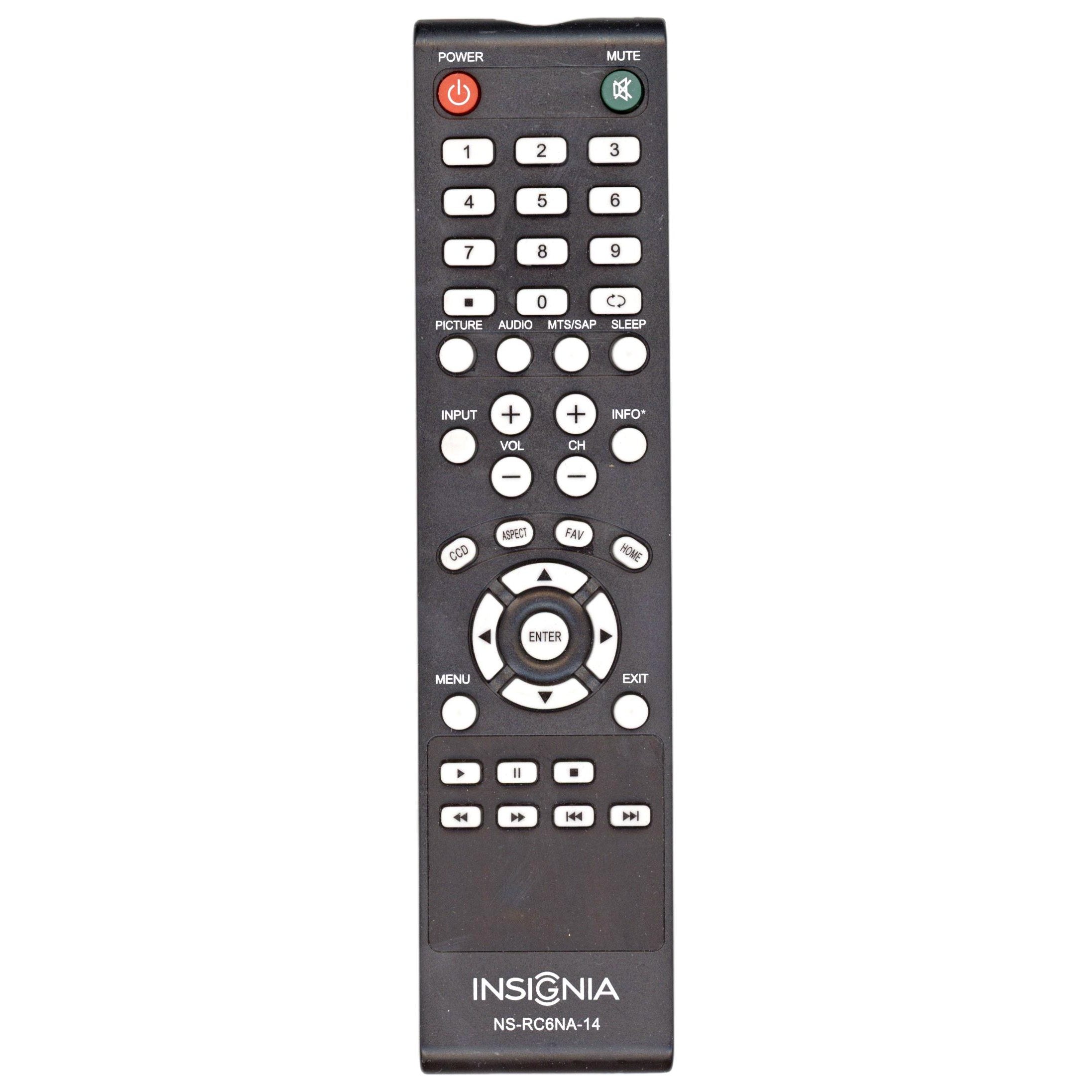 Insignia NSRC6NA14 TV Remote Control