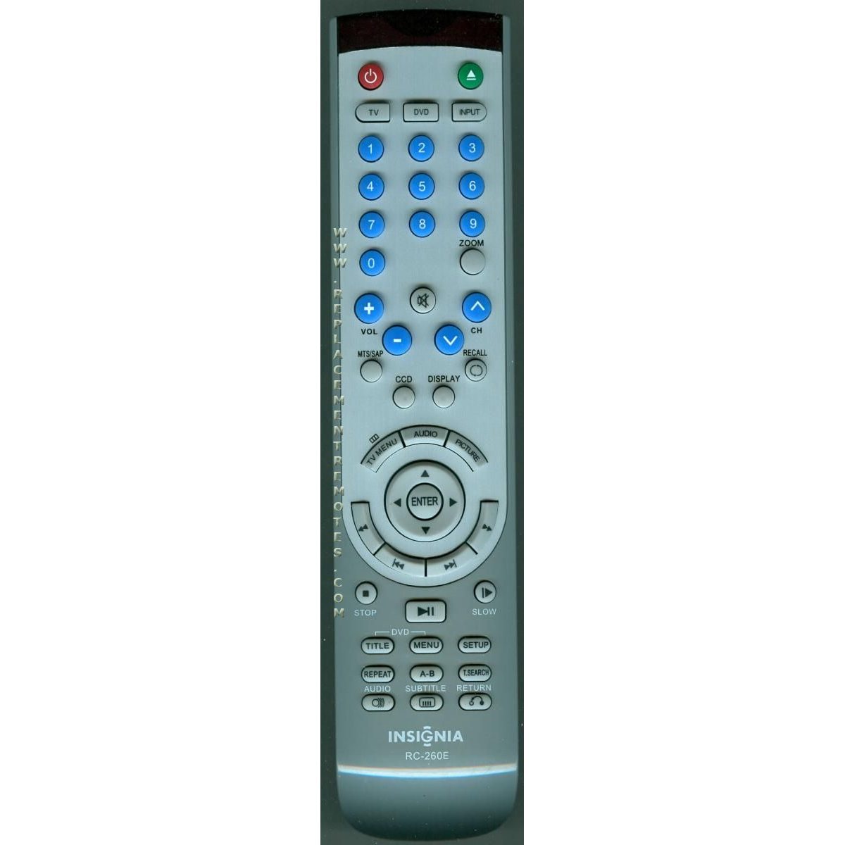 Insignia RC260E TV/DVD Remote Control