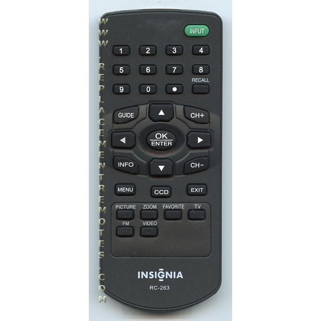 Insignia RC263 TV Remote Control