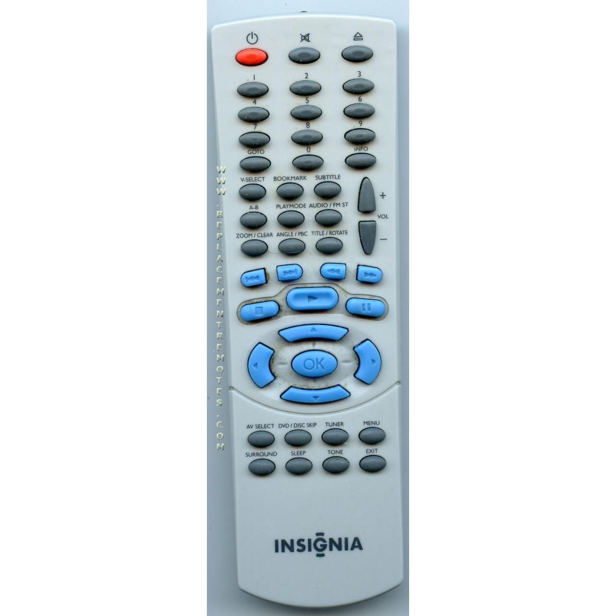 Insignia RCNN180 DVD Remote Control