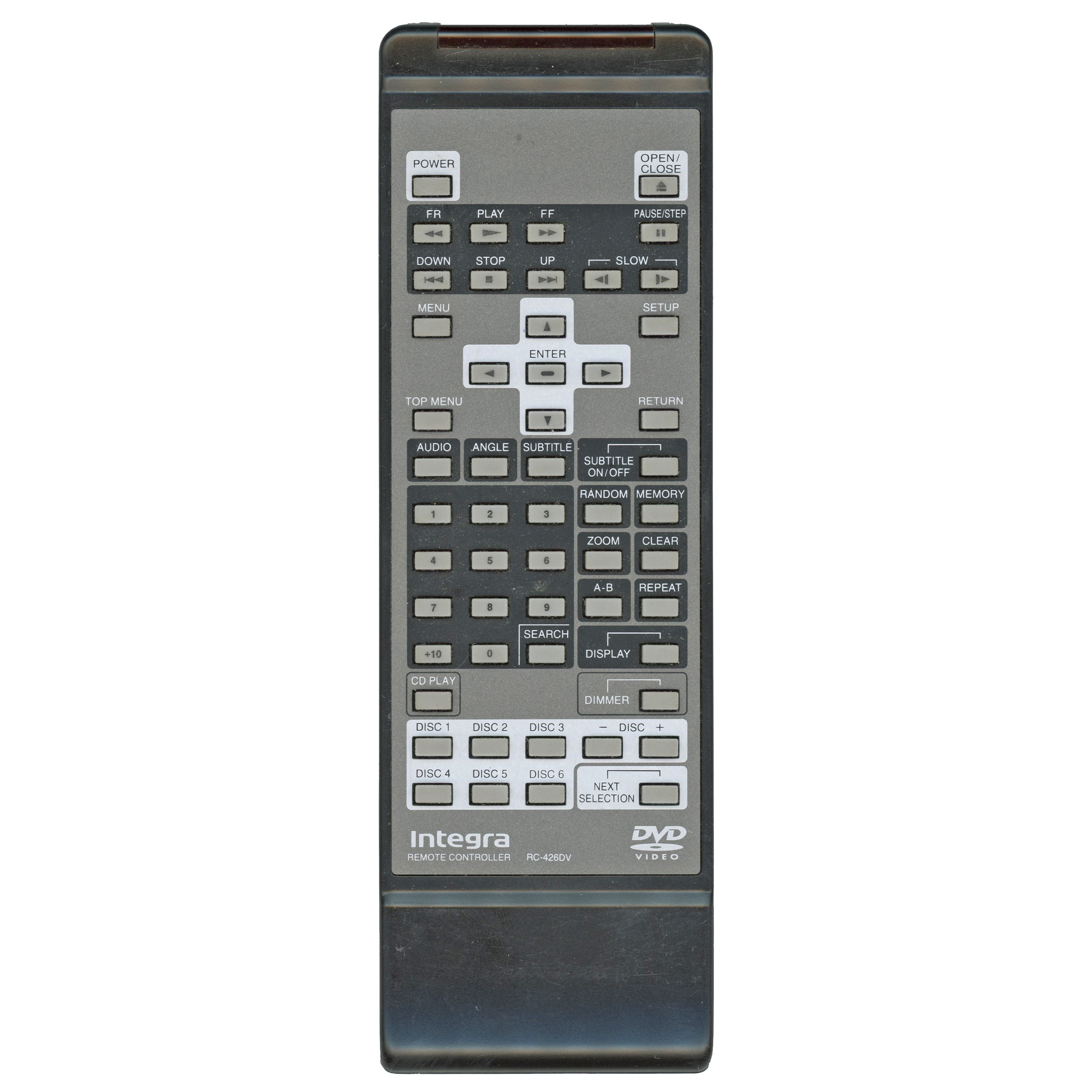 Integra RC426DV DVD Remote Control