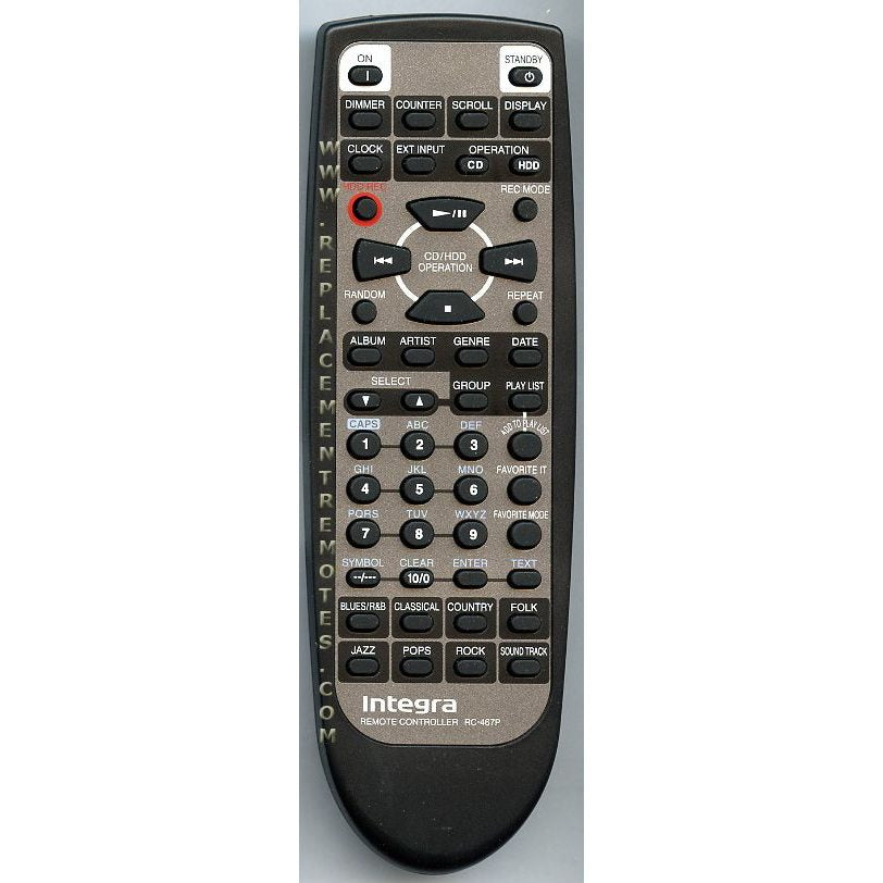 Integra RC467P Audio Remote Control