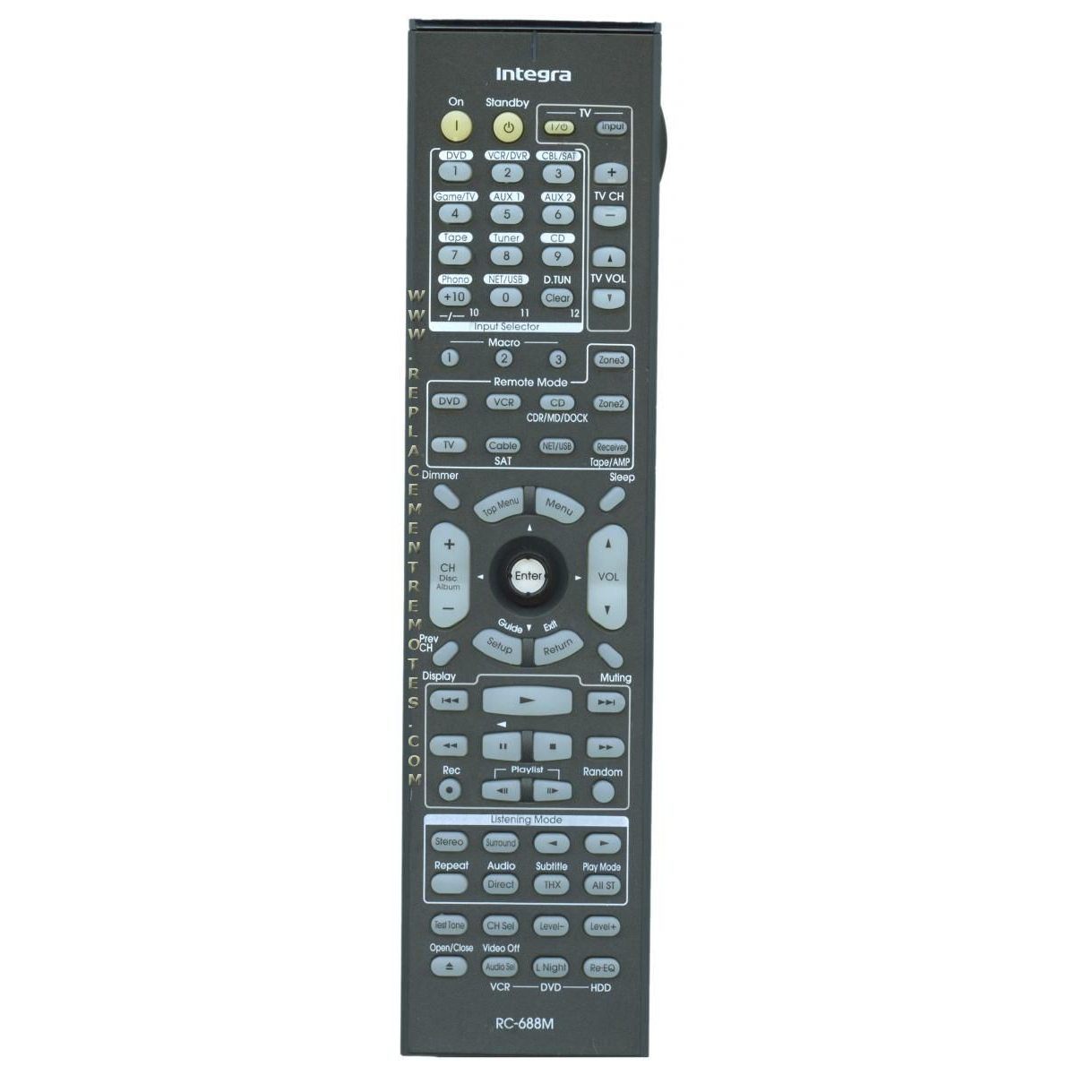 Integra RC688M Receiver Remote Control