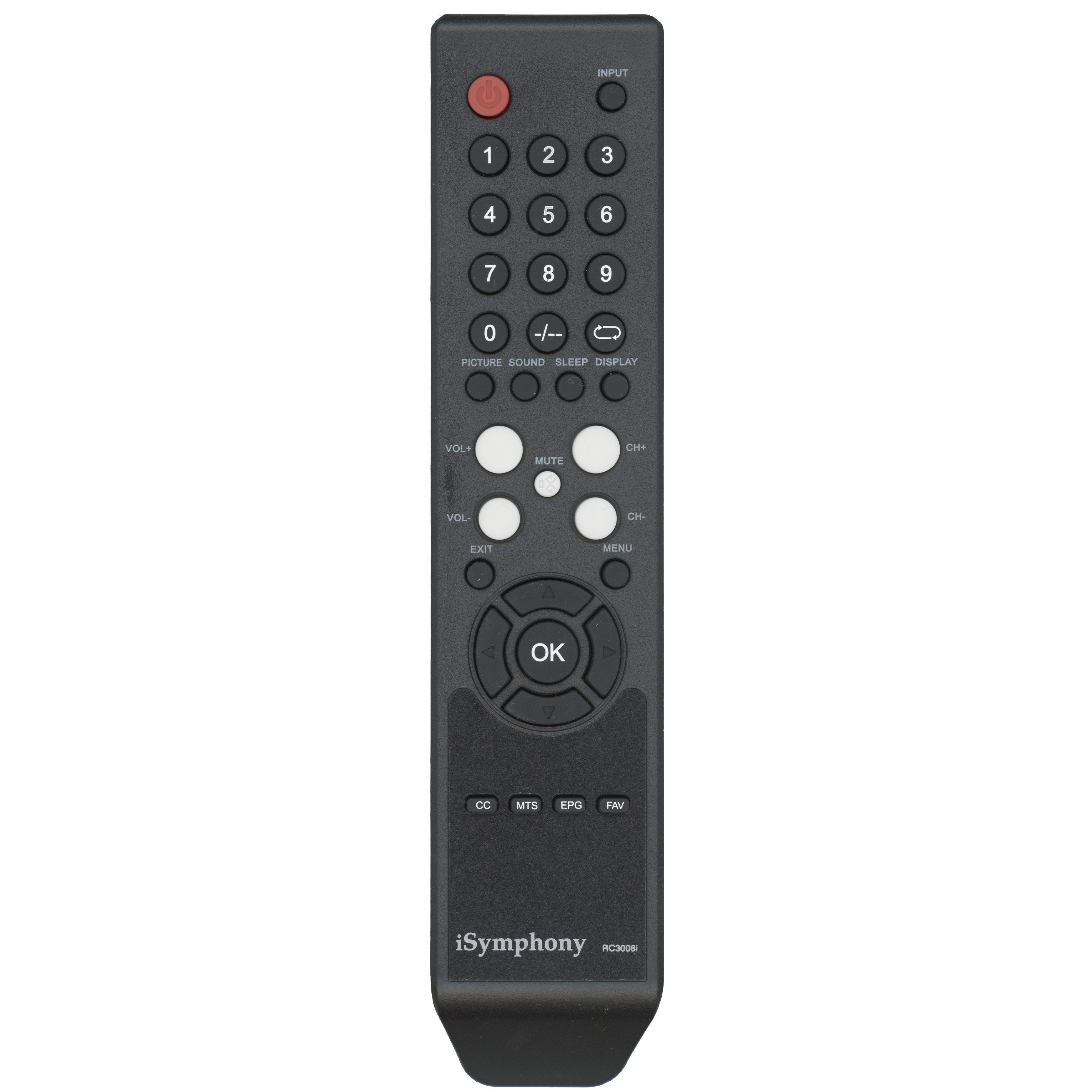 iSymphony RC3008I TV Remote Control