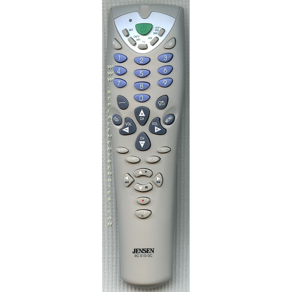 Jensen RCS100C TV Remote Control