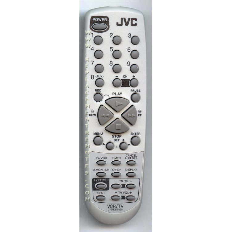 JVC 076N0ES020 TV/VCR Remote Control