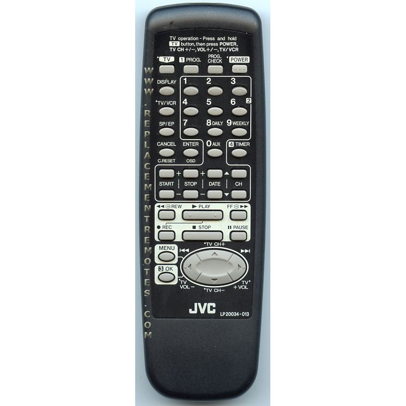 JVC LP20034013 VCR Remote Control