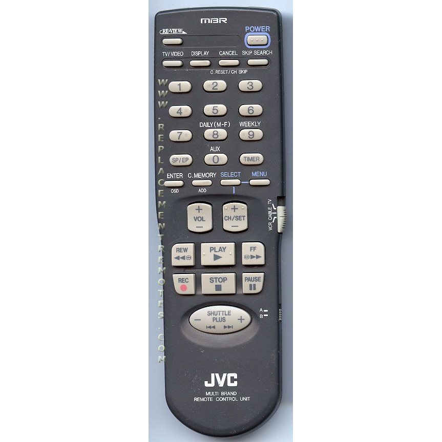 JVC LP20337MBR2 VCR Remote Control