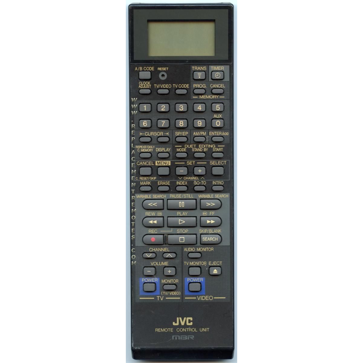 JVC PQ10884 VCR Remote Control