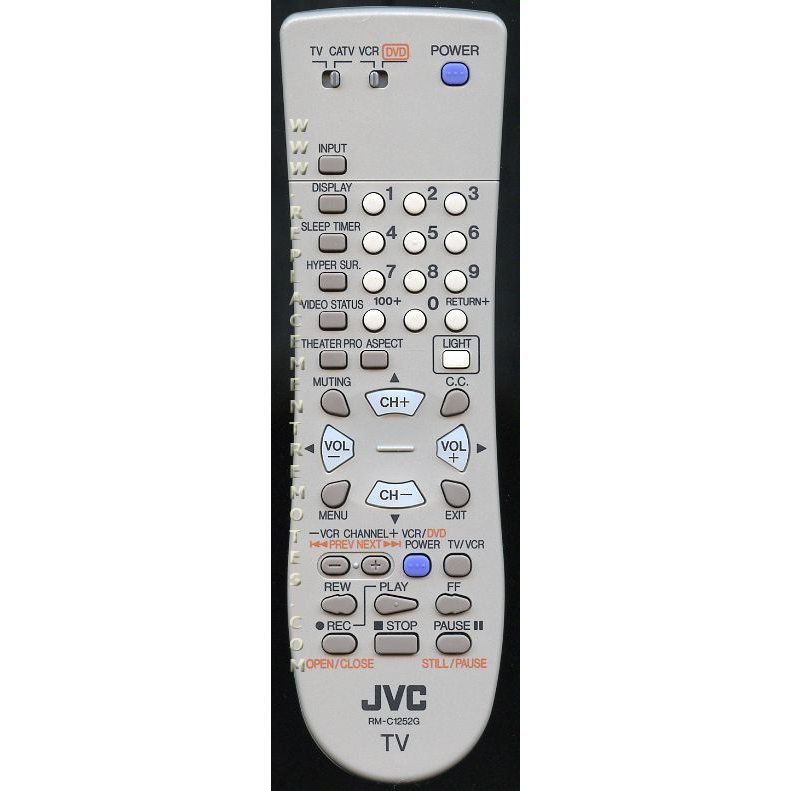 JVC RMC1252G TV Remote Control