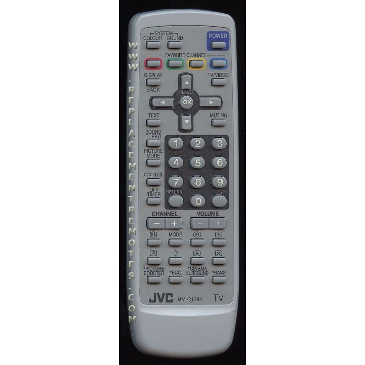 JVC RMC12812H TV Remote Control